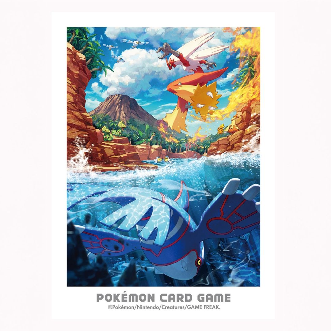 Pokémon Center Japan - Hoenn Adventure Kyogre & Blaziken Card Sleeves - 64st
