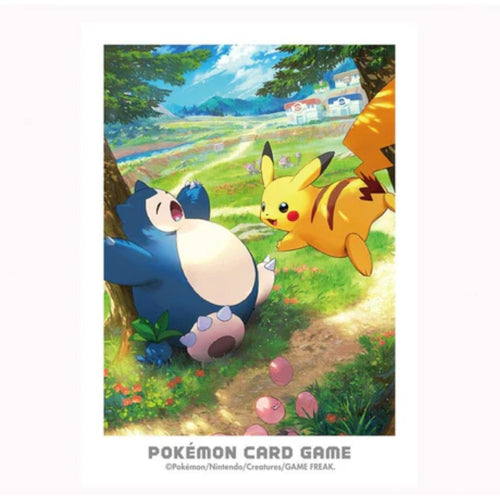 snorlax card sleeves Pokemon Center Japan - Pikachu & Snorlax Card Sleeves