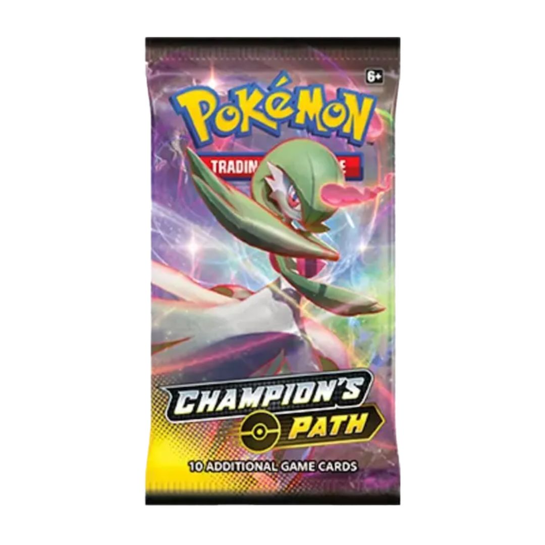 Pokemon Champion's Path Booster Pack med 10st Pokémonkort