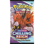 pokemon chilling reign booster pack med galarian zapdos art