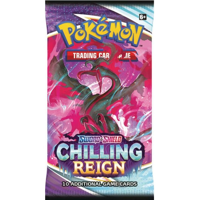 pokemon chilling reign booster paket med galarian moltres art
