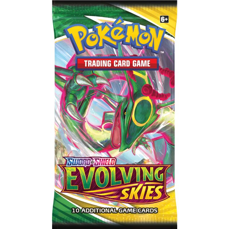Pokémon Sword & Shield Evolving Skies Booster Pack med Rayquaza VMAX