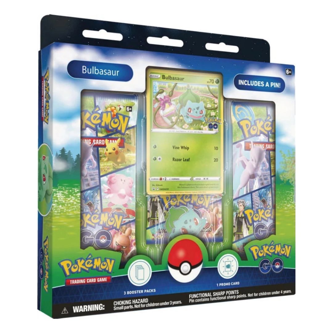 Pokemon GO Pin Collection Bulbasaur med häftigt promokort och exklusiv Pin