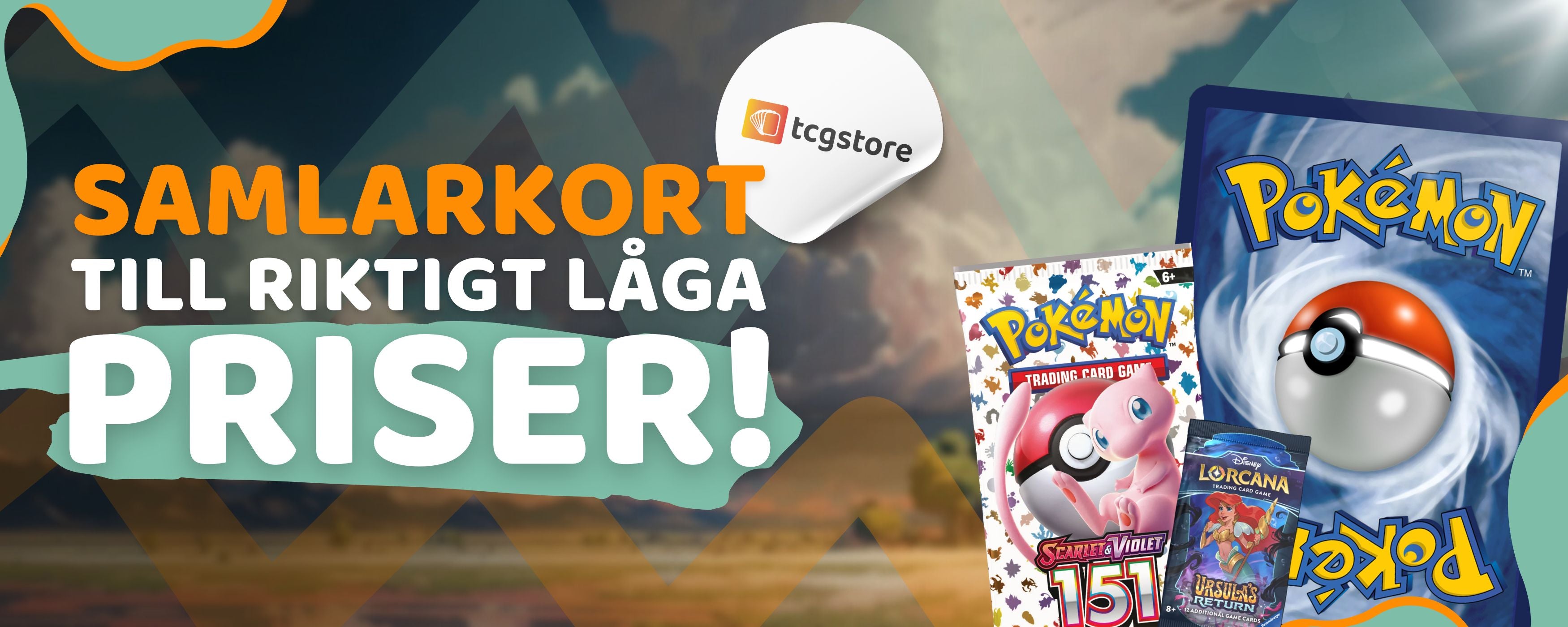 Pokemon kort & Disney Lorcana TCG online till billiga priser på Tcgstore.se