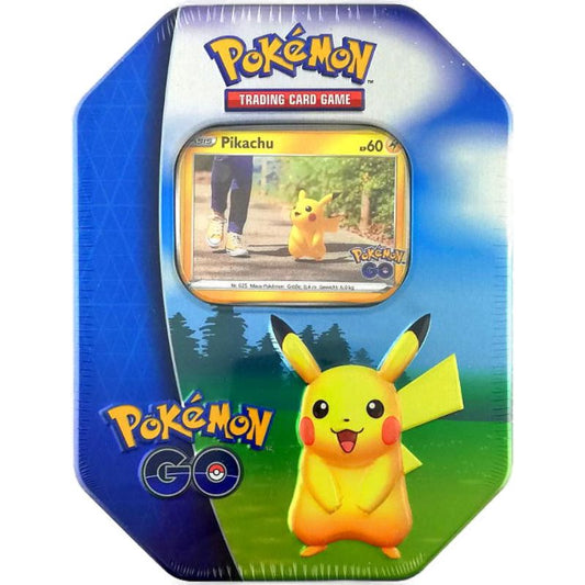 Pokémon TCG: Pokémon GO Tin - Pikachu innehåller sällsynta kort och paket