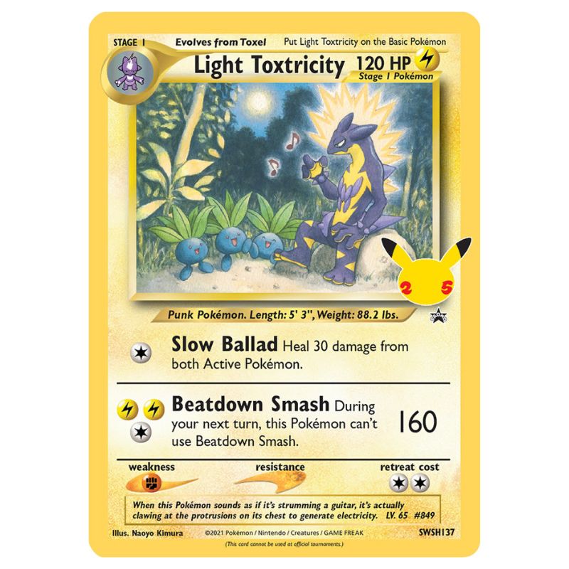 Light Toxtricity Holo - Black Star Promo - SWSH137 - Pokémon: Celebrations 25th Anniversary