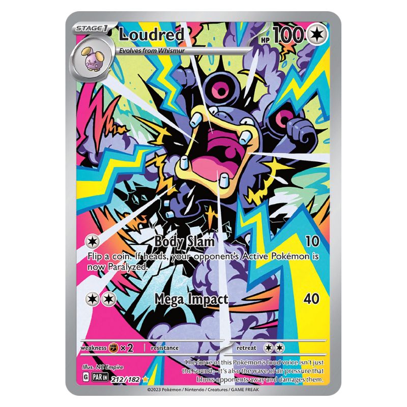 Loudred 212/182 Paradox Rift Pokemon kort