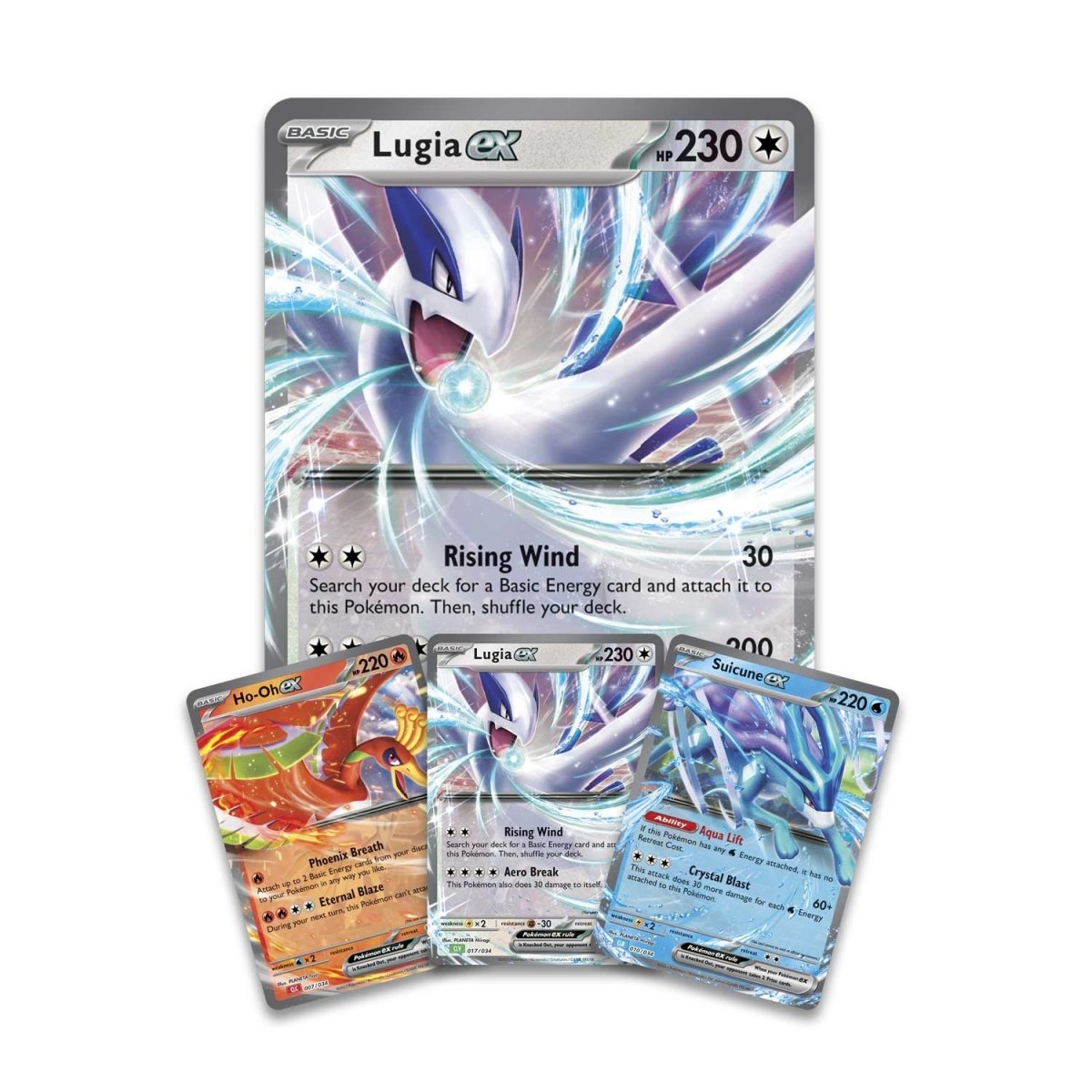 Combined Powers Pokemon kort, Lugia, Ho-Oh och Suicune ex