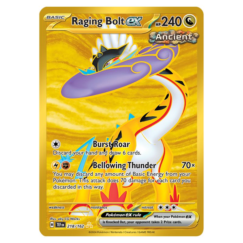 Raging Bolt ex 218/162 Temporal Forces Pokemon kort