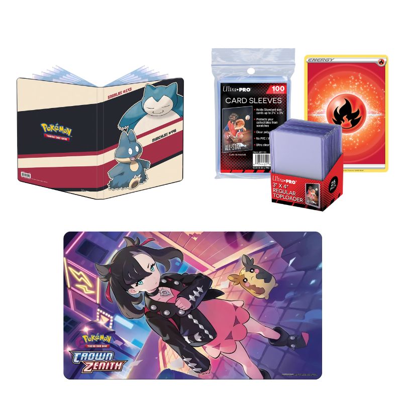 Startpaket till Pokémon - 9-Pocket Pärm, Sleeves, Energy Cards, Spelmatta & Toploaders