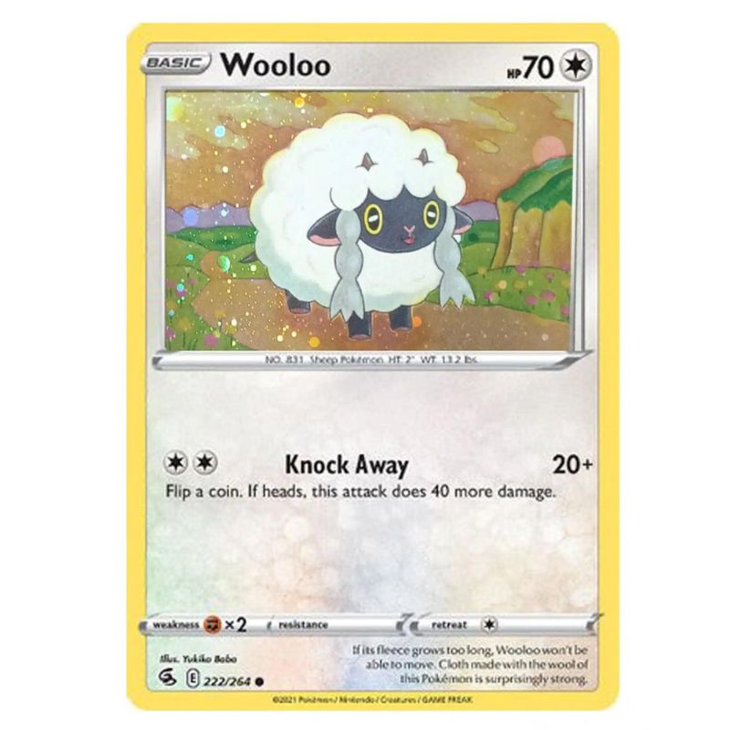 Promo Pokemon kort Wooloo holofoil från Box