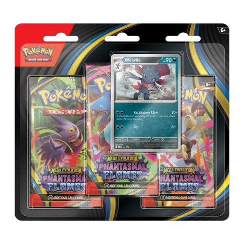 Pokémon Mega Evolution: Phantasmal Flames 3-Pack Blister - Weavile