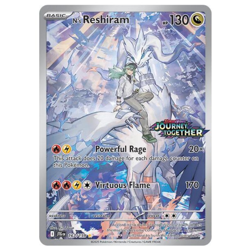 N's Reshiram - JTG167/159 - Sealed - Pokémon Journey Together