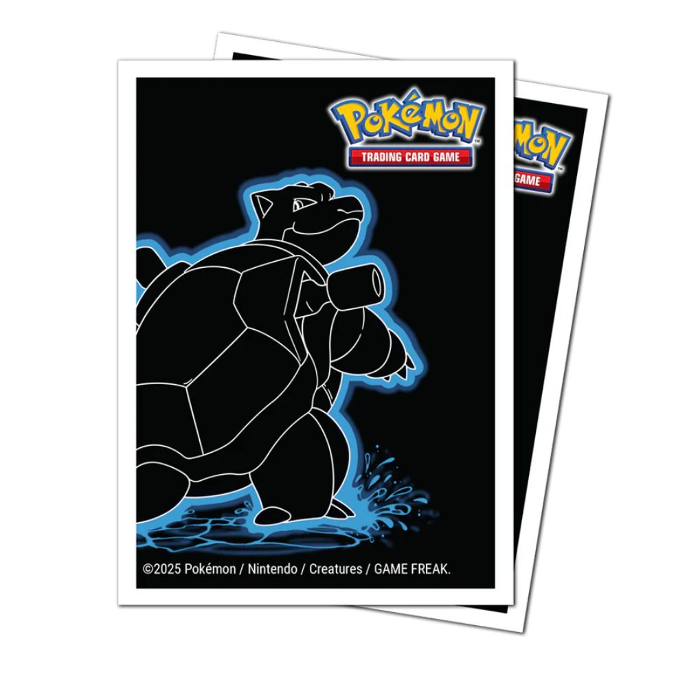 Ultra PRO APEX Deck Protector Sleeves Neon Kanto Blastoise för Pokemon kort