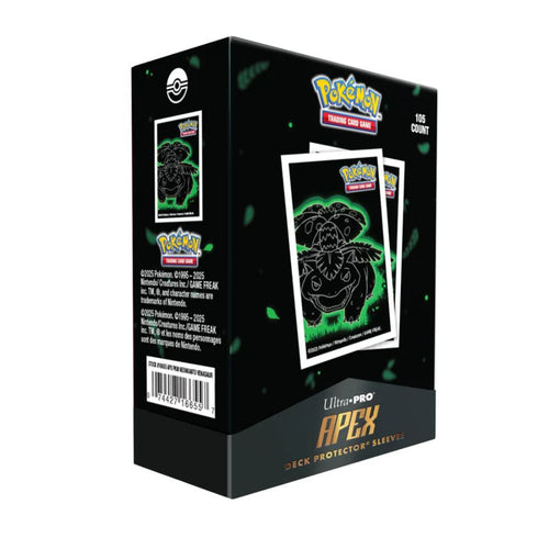 Ultra PRO Neon Kanto APEX Deck Protector Sleeves for Pokemon med Venusaur som motiv på kartong