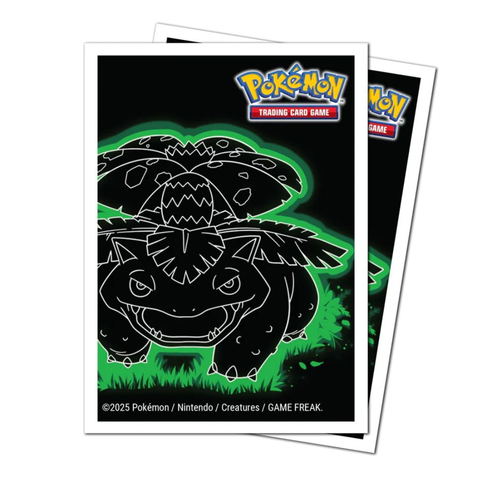 Ultra PRO Neon Kanto APEX Deck Protector Sleeves for Pokemon med Venusaur