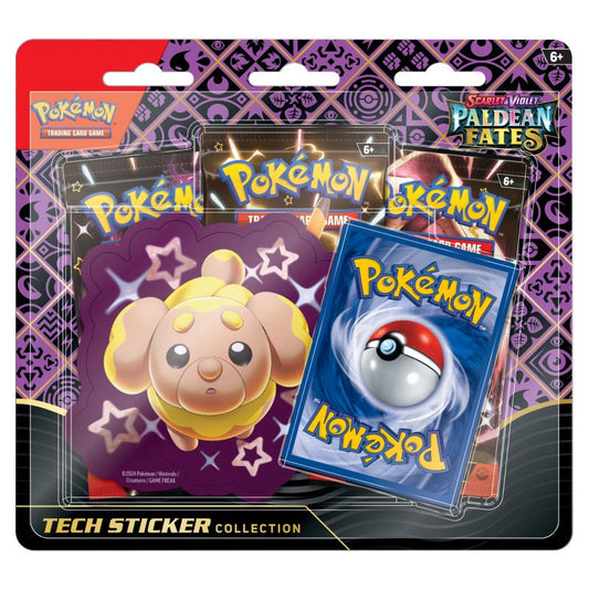 Pokemon Scarlet & Violet 4.5: Paldean Fates Tech Sticker Collection Blister - Shiny Fidough