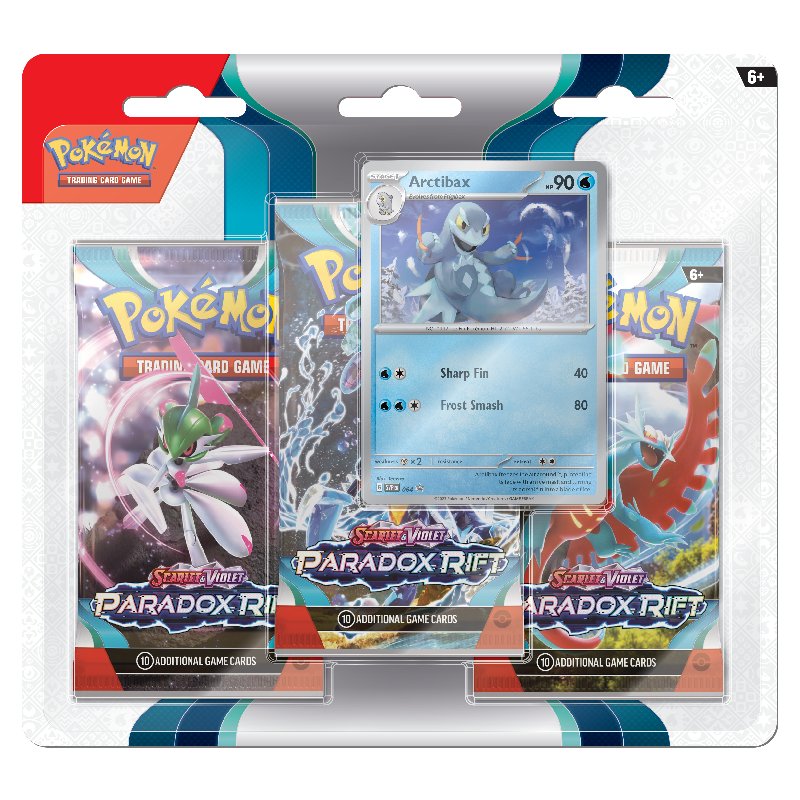 Pokémon Scarlet & Violet 4: Paradox Rift 3-Pack Blister med Arctibax kort