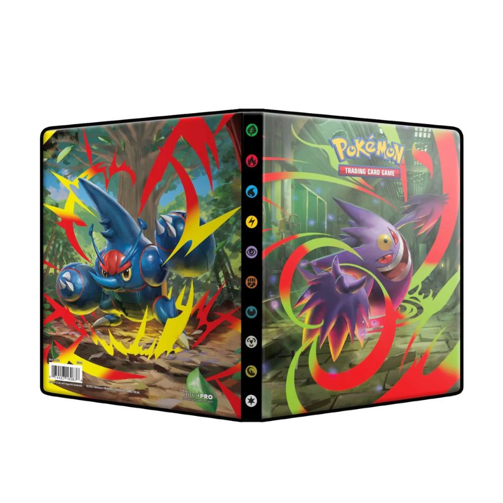 Både fram och baksida av Pokemon Phantasmal Flames 4-pocket pärm