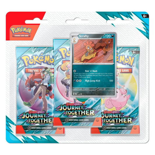 Pokémon Scarlet & Violet 9: Journey Together 3-Pack Blister - Scrafty