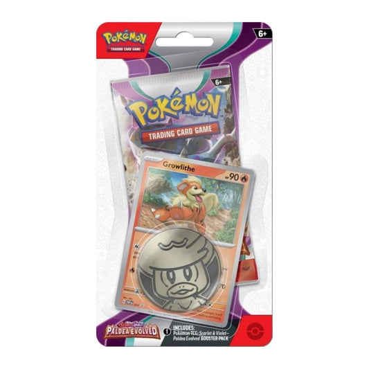 Pokémon Scarlet & Violet 2: Paldea Evolved Checklane Blister Pack: Growlithe