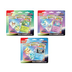 Pokemon Prismatic Evolutions Tech Sticker Collection Blister med snygga kort av Glaceon, Leafeon och Sylveon