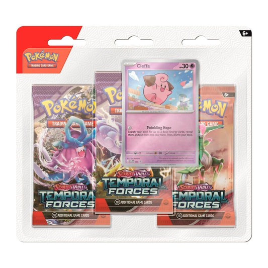 Pokémon Scarlet & Violet Temporal Forces 3-pack blister med snyggt promo kort