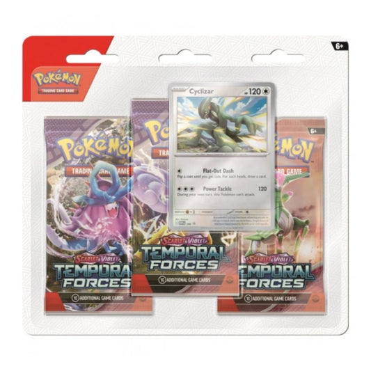 Pokémon Scarlet & Violet Temporal Forces 3-pack blister med snyggt promo kort