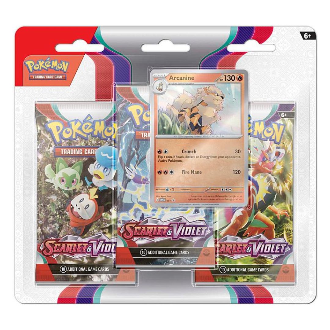 Pokémon Scarlet & Violet: 3-Pack Blister - Arcanine