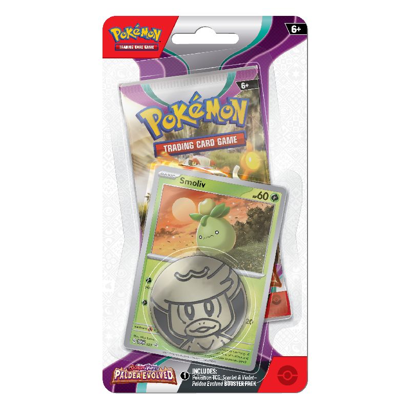 Pokémon Scarlet & Violet 2: Paldea Evolved Checklane Blister Pack: Smoliv