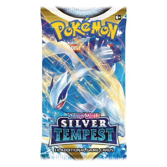 Pokémon Silver Tempest bolster paket innehåller 10 Pokemon kort