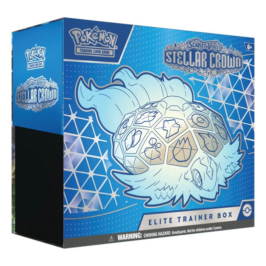 Pokemon Stellar Crown Elite Trainer Box i blå färg