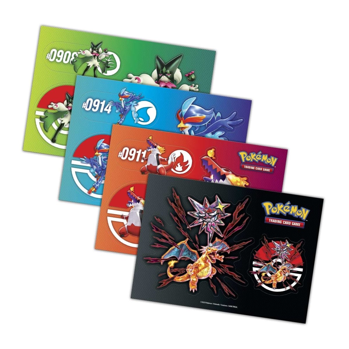 Klistermärken från Pokémon kort box