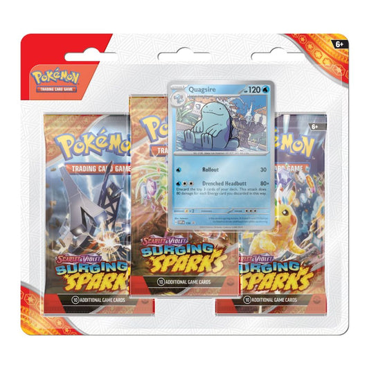 Pokémon Scarlet & Violet 8: Surging Sparks 3-Pack Blister - Quagsire