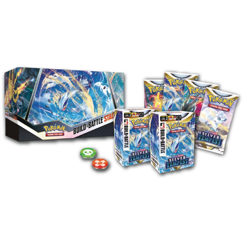 Pokémon Sword & Shield 12: Silver Tempest Build & Battle Stadium Box innehåll