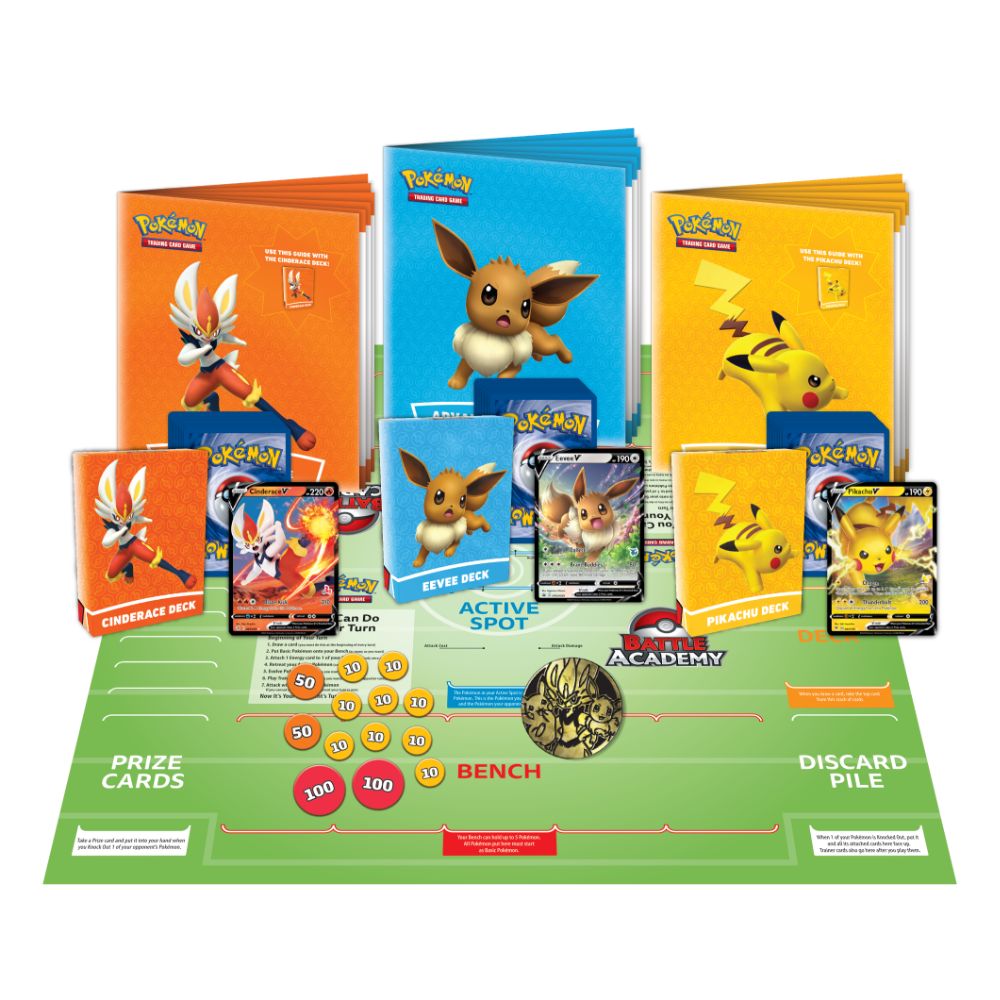 Innehåll i Pokémon TCG: Battle Academy 2022