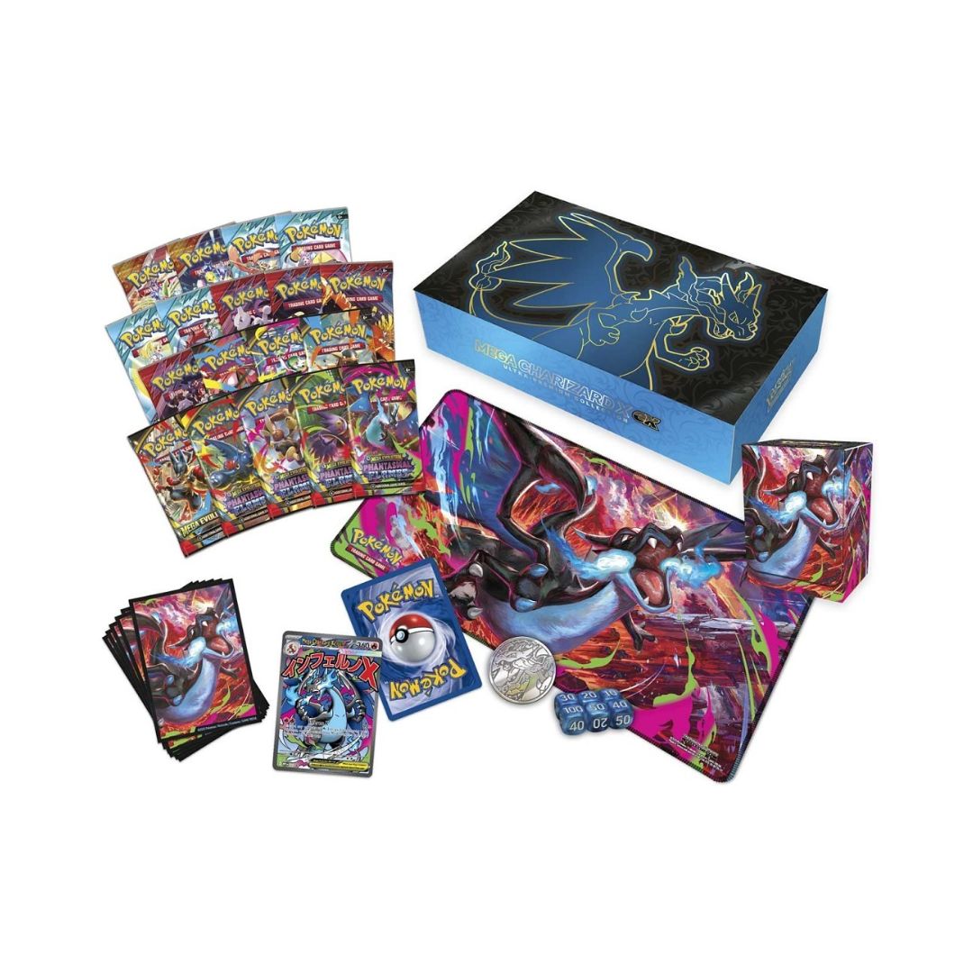 Pokémon TCG: Mega Charizard X ex Ultra Premium Collection innehåll