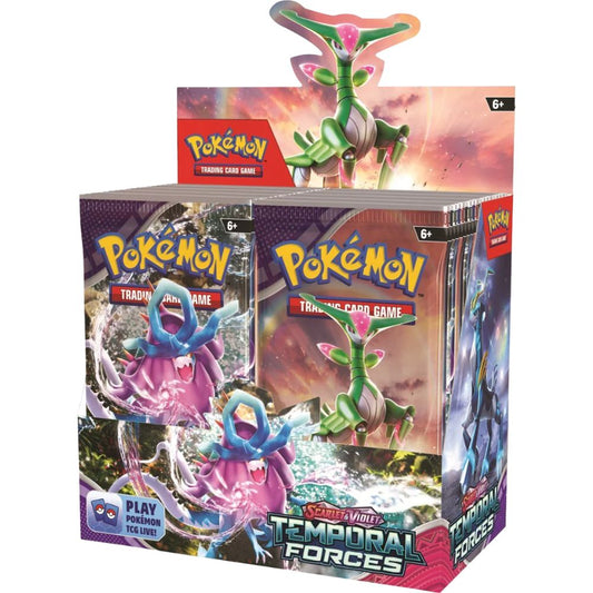 Pokémon Scarlet & Violet 5: Temporal Forces Booster Box display