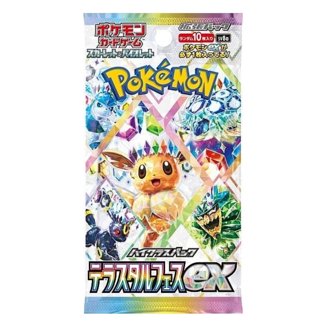 Pokémon Scarlet & Violet Terastal Festival Booster pack med mängder av spännande japanska Pokémonkort