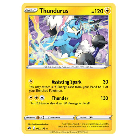 Thundurus Holo - CRE #052/198 - Pokémon Sword & Shield: Chilling Reign