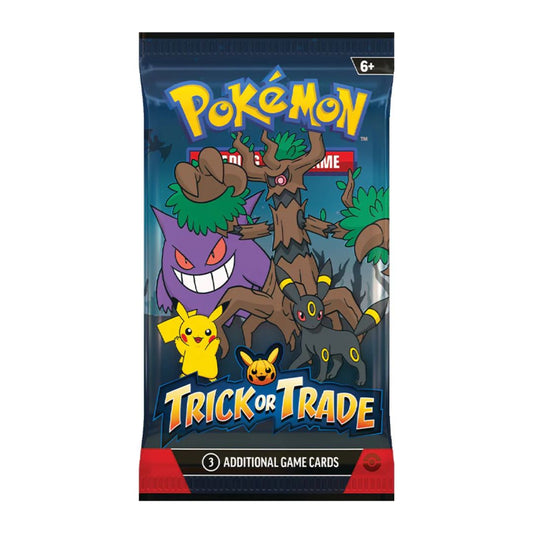 Pokémon Trick or Trade Booster pack innehållande 3st Pokémonkort