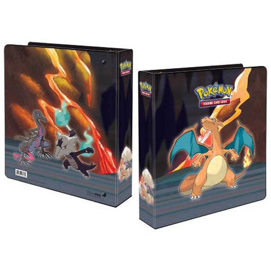 pokemon ultra pro scorching summit binder för pokemonkort med charizard motiv