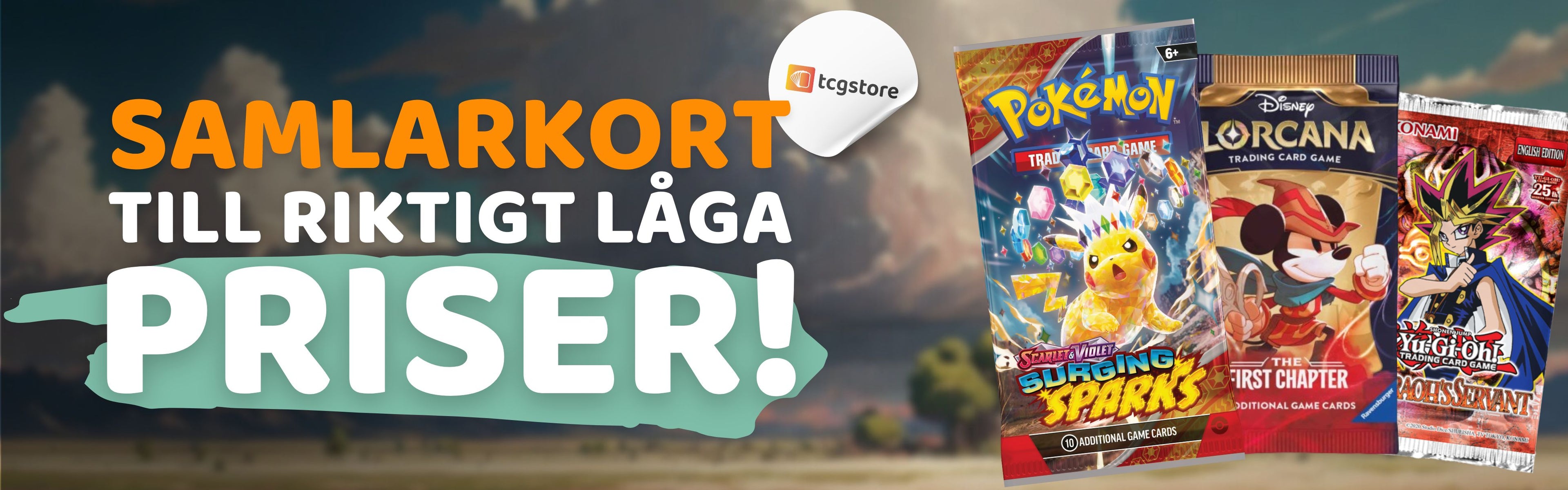 Pokemon, Lorcana och Yu-Gi-Oh kort online hos Tcgstore.se