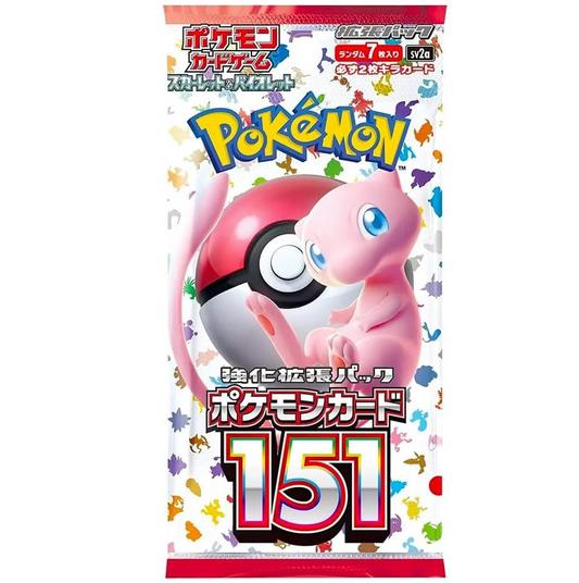 Pokemon 151 Booster Pack japanska kort