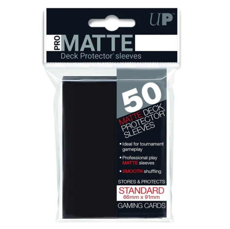 Ultra PRO: Pro Matte Deck Protector Sleeves med svart baksida