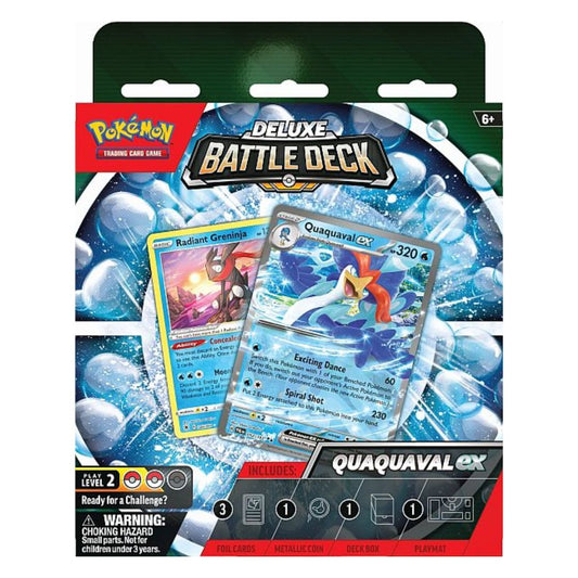 Pokémon TCG: Deluxe Battle Deck Quaquaval ex ger dig en färdigbygg 60-kortslek att utmana dina motståndare med