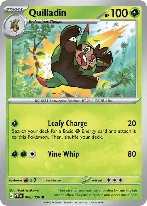 Quilladin 006/086 - Pokémon Chaos Rising