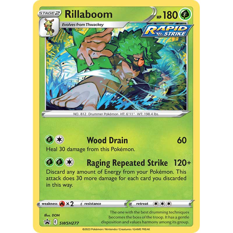 Rillaboom pokemon kort från Crown Zenith