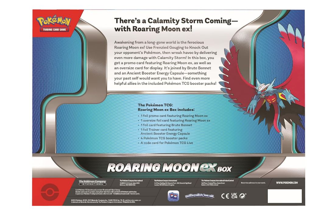 roaring moon ex collection box pokemonkort