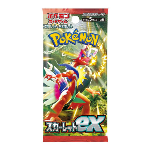 Pokémon Scarlet ex booster pack med 5 japanska Pokémonkort